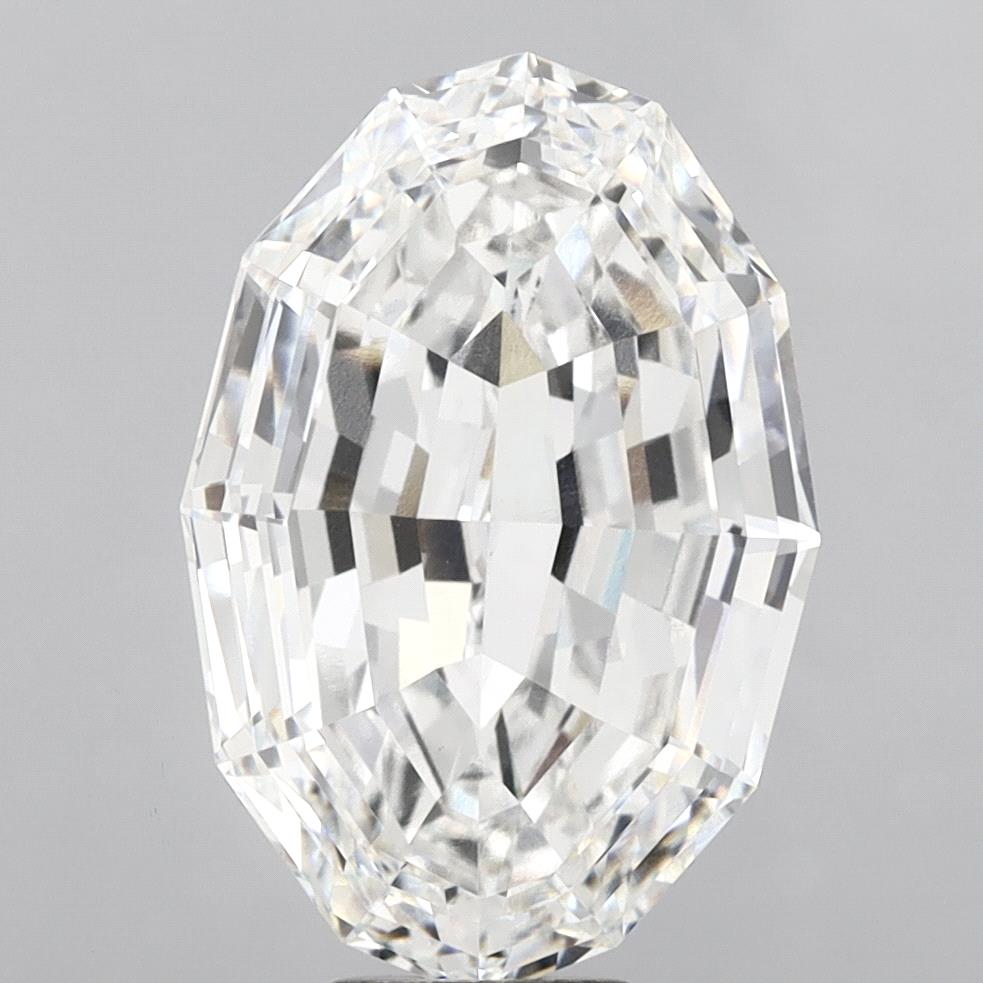 15.06ct Oval Step Cut, F VVS2 — IGI