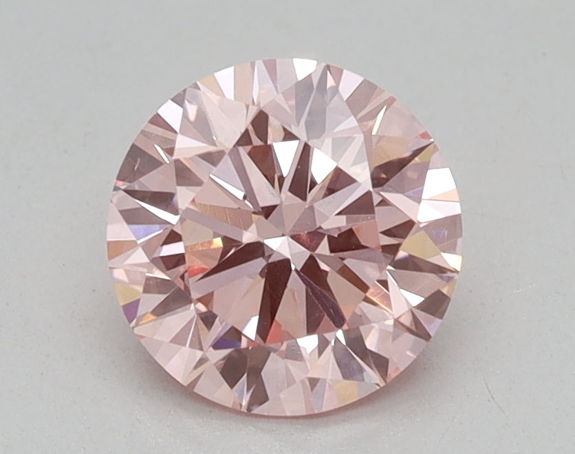 1.02ct Round Fancy Vivid Pink Lab-Grown Diamond — VS1 | IGI