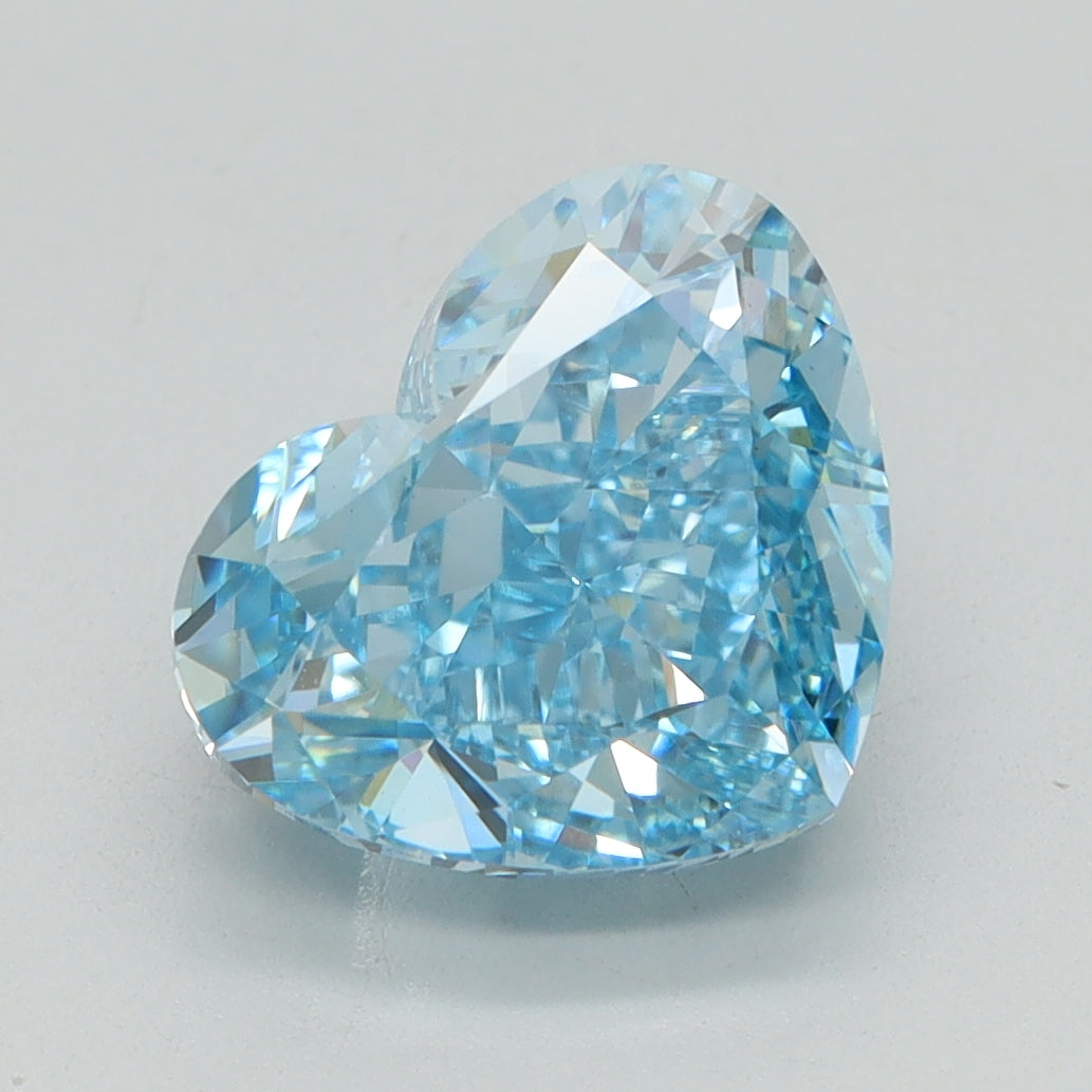 3.01ct Heart Fancy Vivid Blue Lab-Grown Diamond — VS1 | IGI