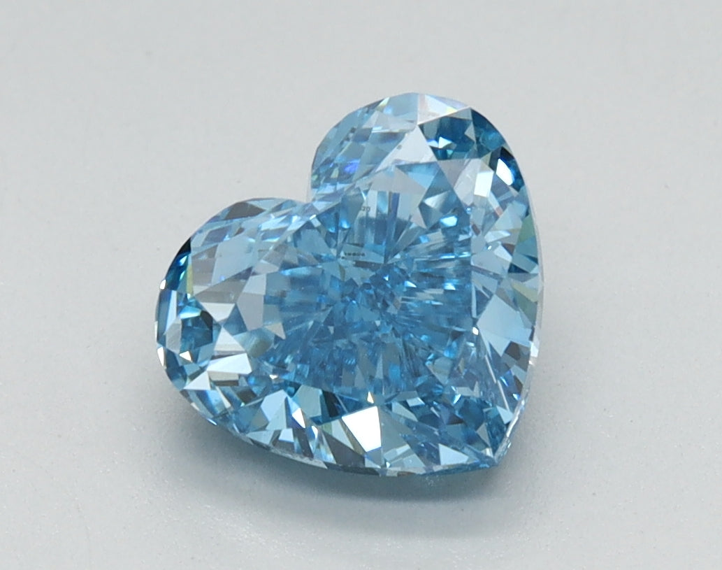 1.61ct Heart Fancy Vivid Blue Lab-Grown Diamond — VVS2 | IGI