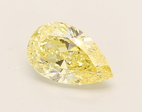 0.65ct Pear Fancy Intense Yellow Lab-Grown Diamond — VS1 | IGI