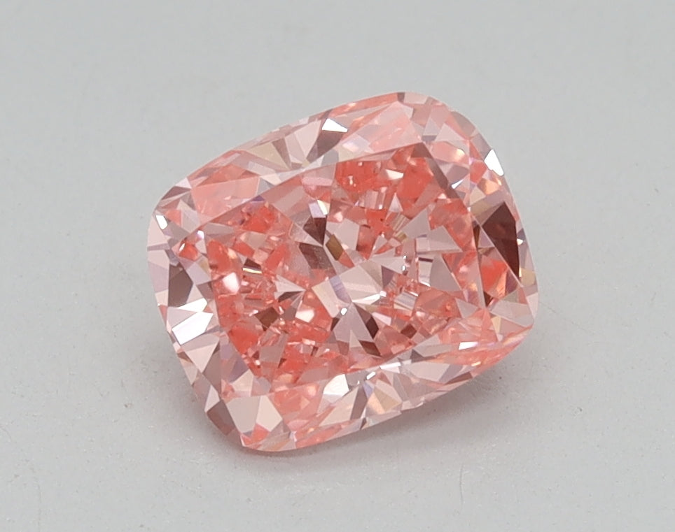 1.03ct Cushion Fancy Vivid Pink Lab-Grown Diamond — VVS1 | IGI