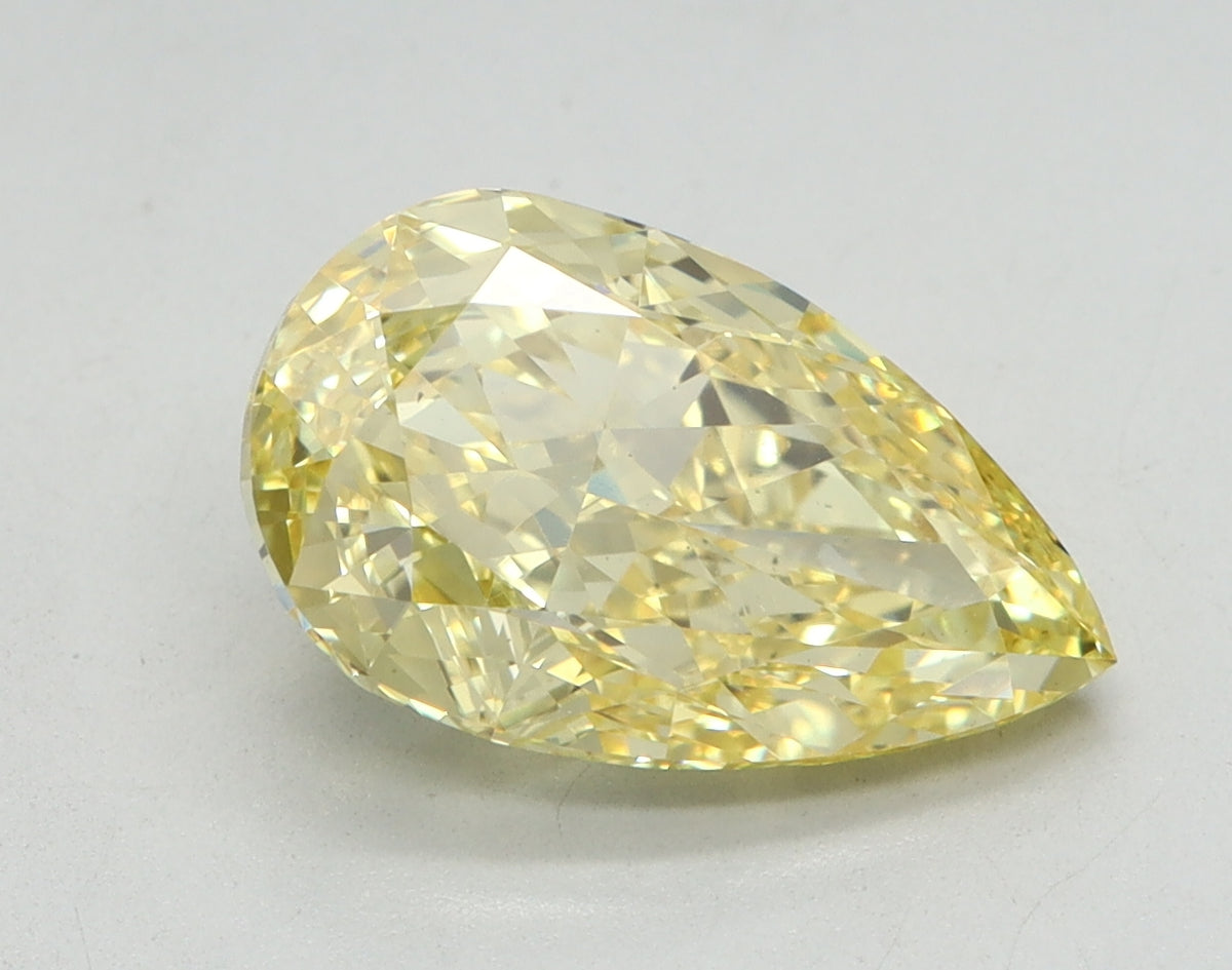 3.06ct Pear Fancy Intense Yellow Lab-Grown Diamond — VS1 | IGI