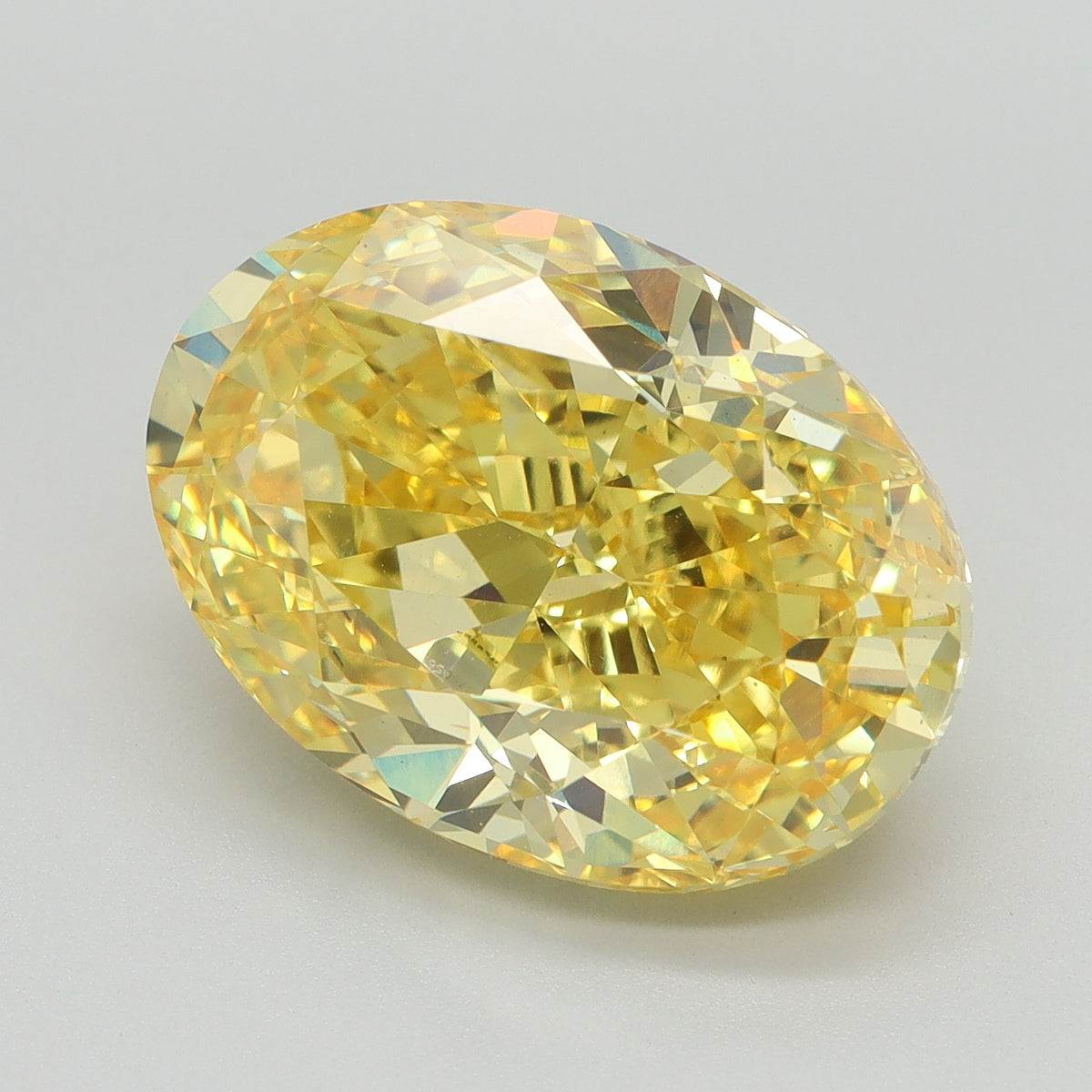 7.00ct Oval Fancy Vivid Yellow Lab-Grown Diamond — VS1 | IGI