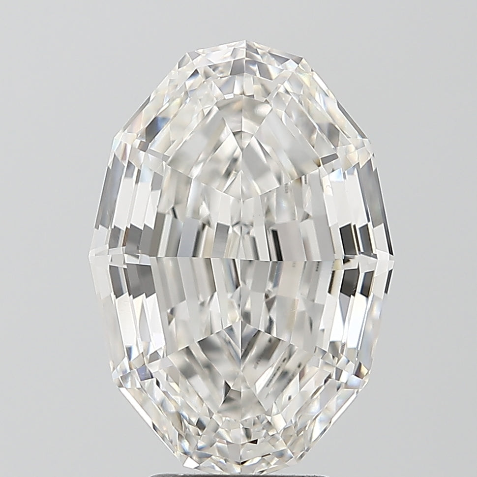 5.36ct Oval Step Cut, F VVS2 — IGI