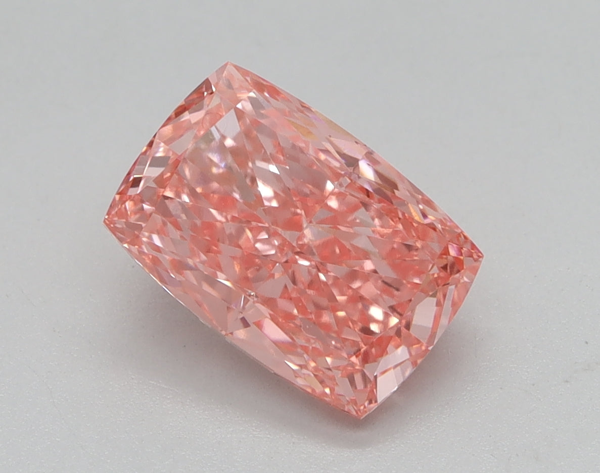 2.10ct Cushion Fancy Vivid Pink Lab-Grown Diamond — VVS2 | IGI