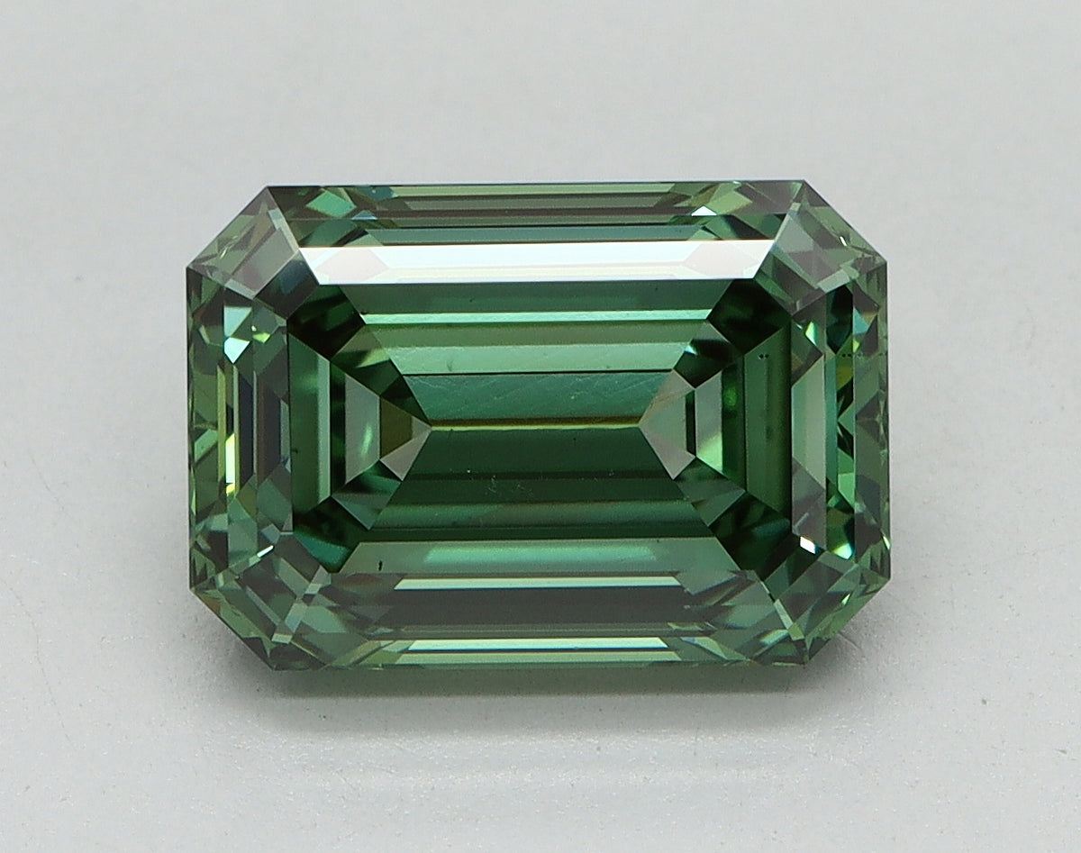 3.01ct Emerald Fancy Vivid Green Lab-Grown Diamond — VS2 | IGI