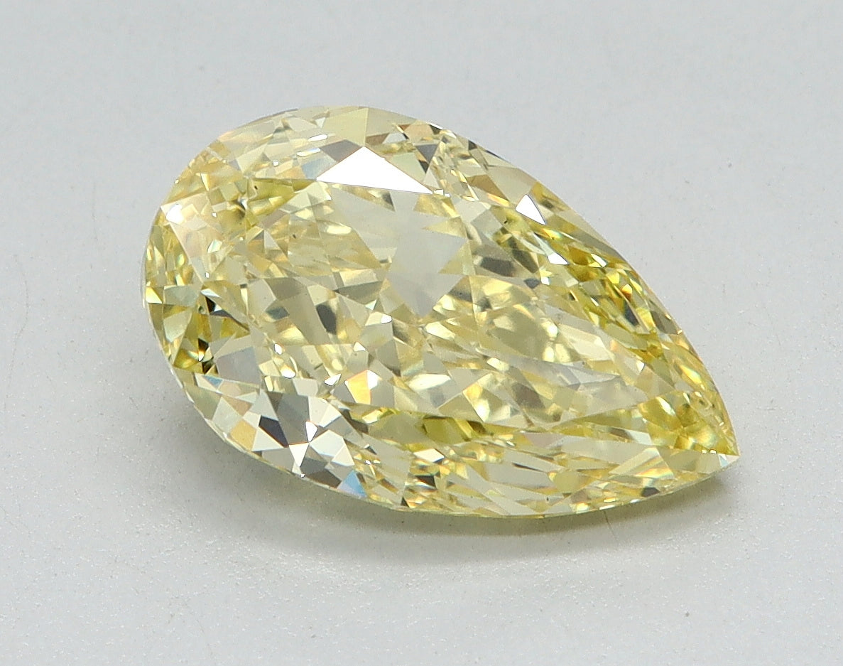 2.25ct Pear Fancy Intense Yellow Lab-Grown Diamond — VS1 | IGI