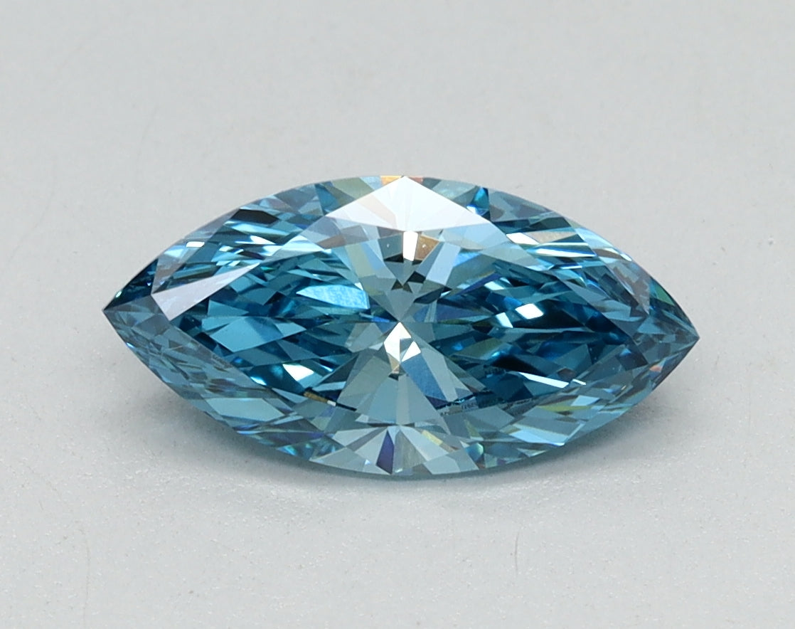 1.00ct Marquise Fancy Vivid Blue Lab-Grown Diamond — VVS2 | IGI