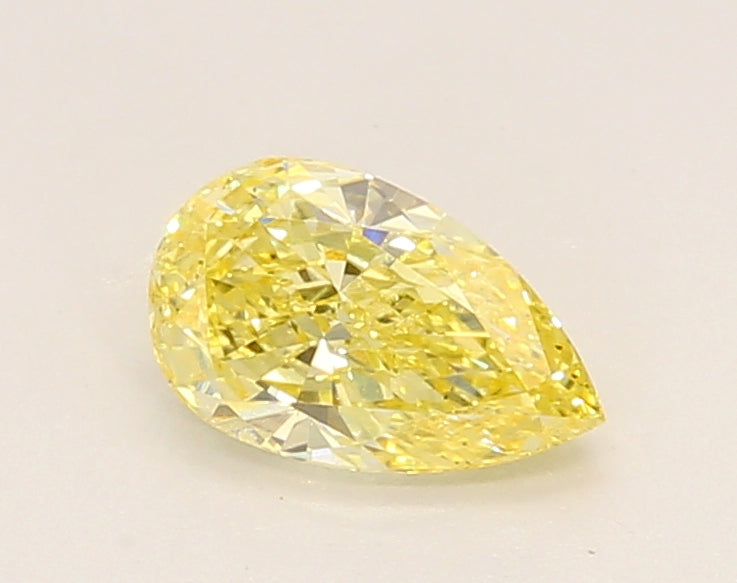 0.70ct Pear Fancy Intense Yellow Lab-Grown Diamond — VS2 | IGI