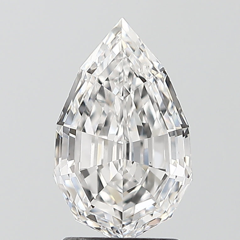 2.1ct Pear Step, D VS1 — IGI