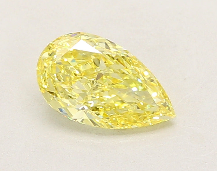 0.97ct Pear Fancy Intense Yellow Lab-Grown Diamond — VS1 | IGI