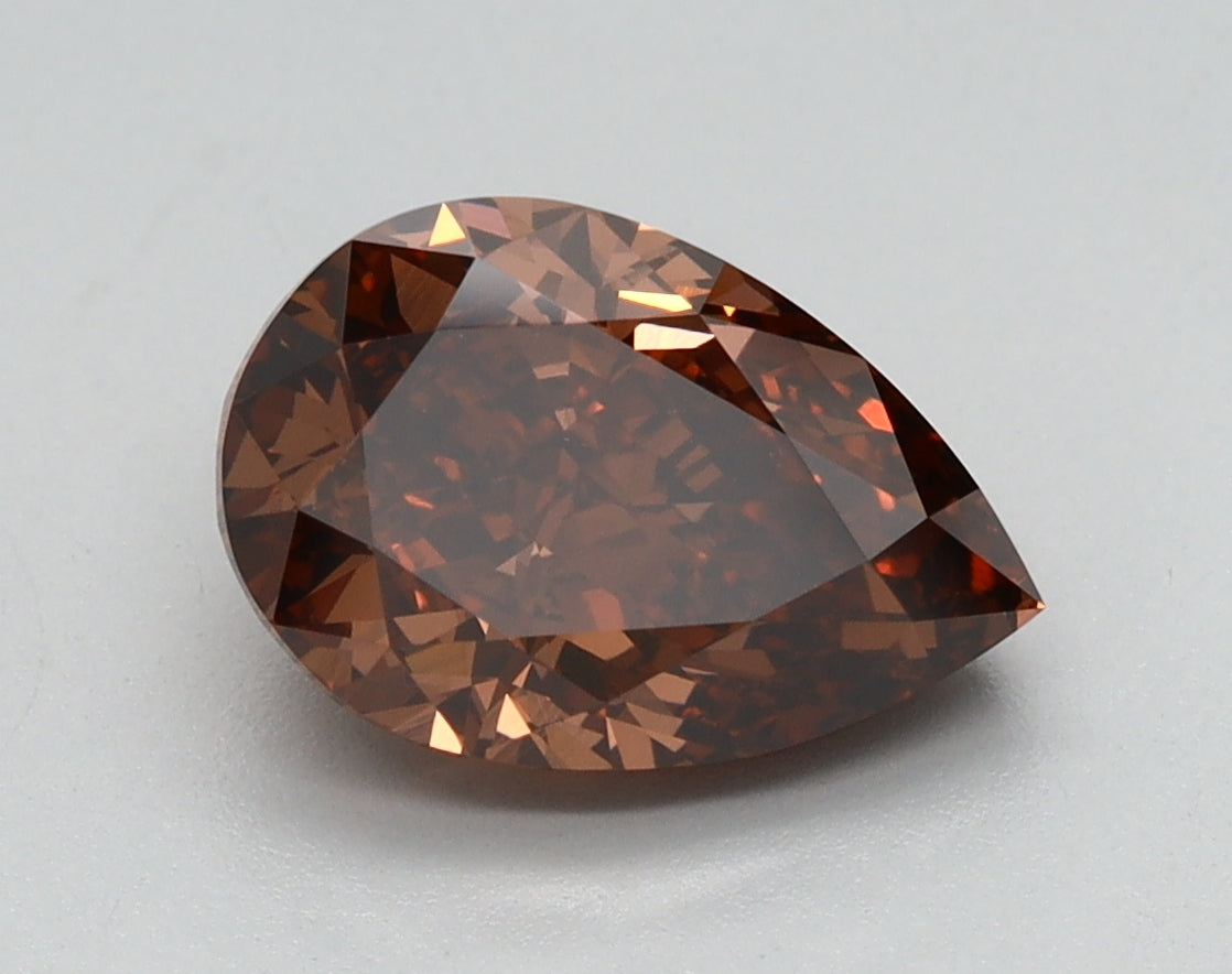 2.05ct Pear Fancy Brown Lab-Grown Diamond — VS1 | IGI
