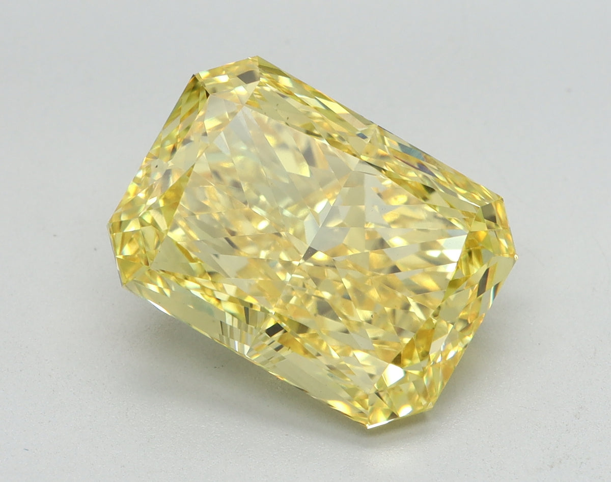 5.21ct Radiant Fancy Vivid Yellow Lab-Grown Diamond — VS1 | IGI
