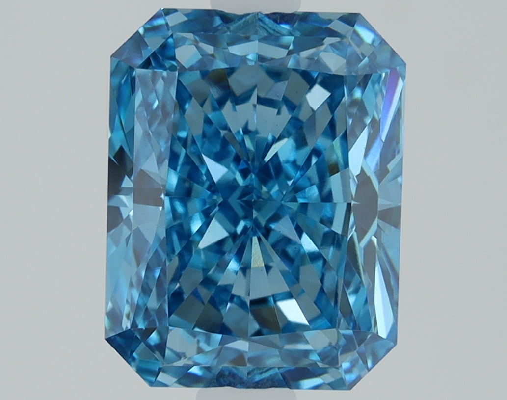 1.56ct Radiant Fancy Vivid Blue Lab-Grown Diamond — VS1 | IGI