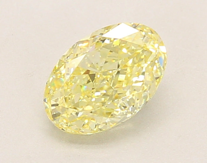1.12ct Oval Fancy Yellow Lab-Grown Diamond — VVS2 | IGI