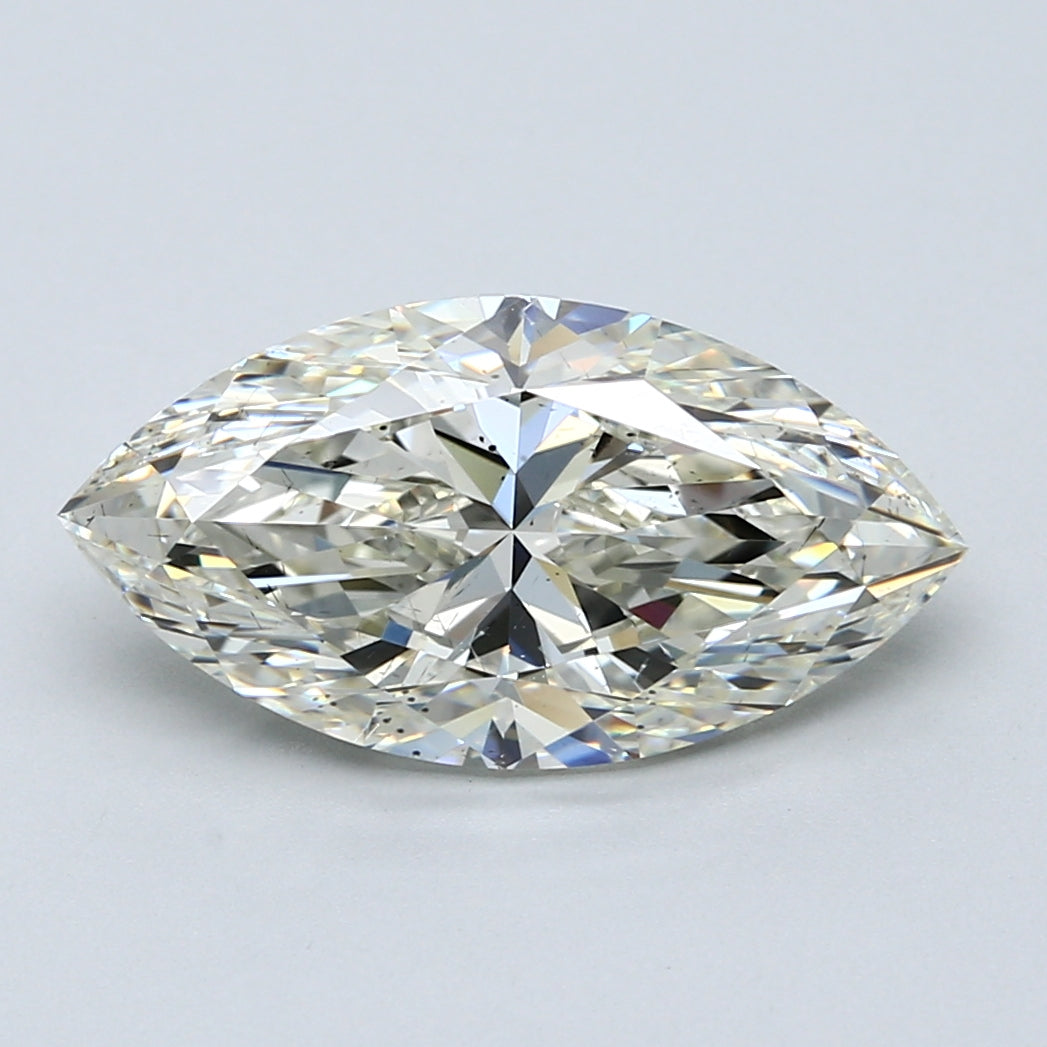 4.0ct Marquise Natural Diamond — K SI2, GIA Certified