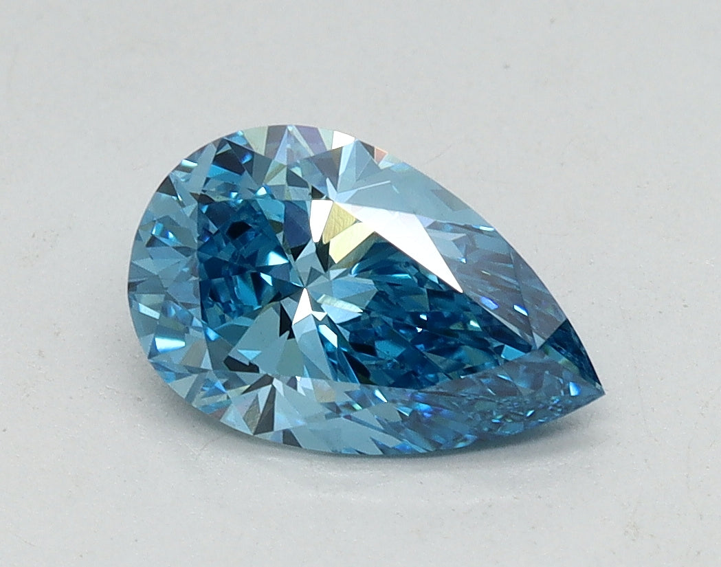 1.03ct Pear Fancy Vivid Blue Lab-Grown Diamond — VVS2 | IGI
