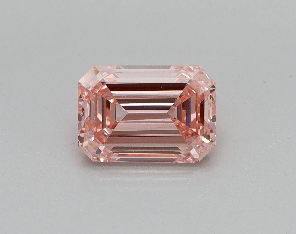 1.08ct Emerald Fancy Vivid Pink Lab-Grown Diamond — VS2 | IGI