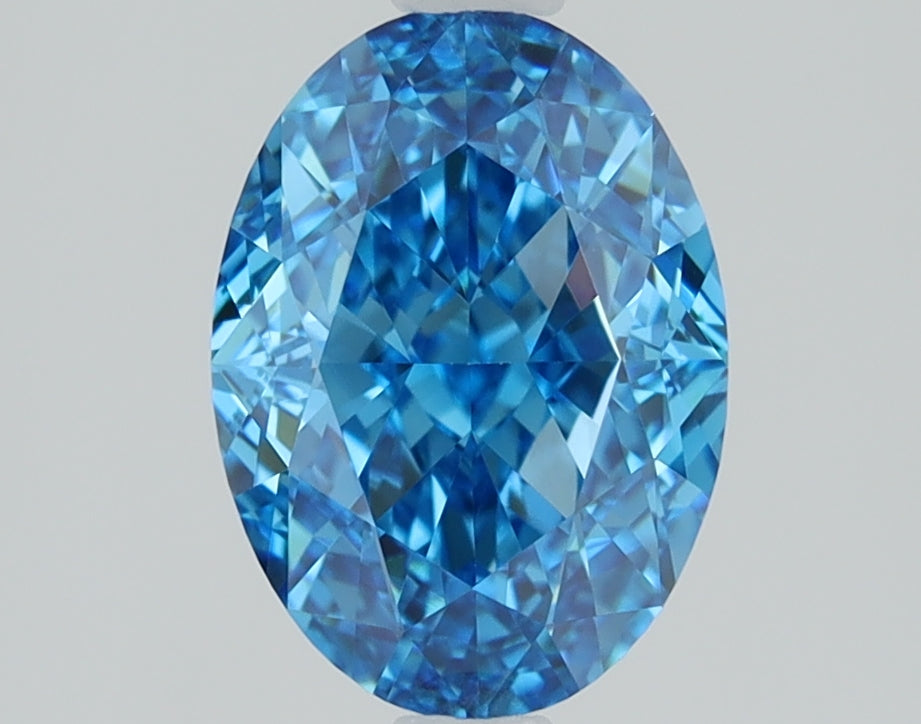1.51ct Oval Fancy Vivid Blue Lab-Grown Diamond — VVS2 | IGI