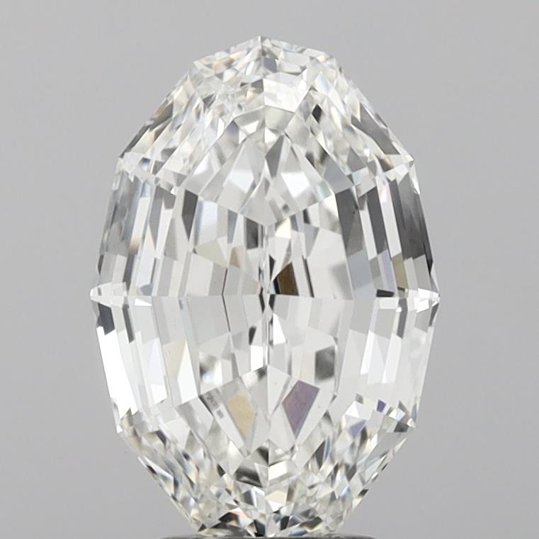 3.93ct Oval Step Cut, F VS1 — IGI