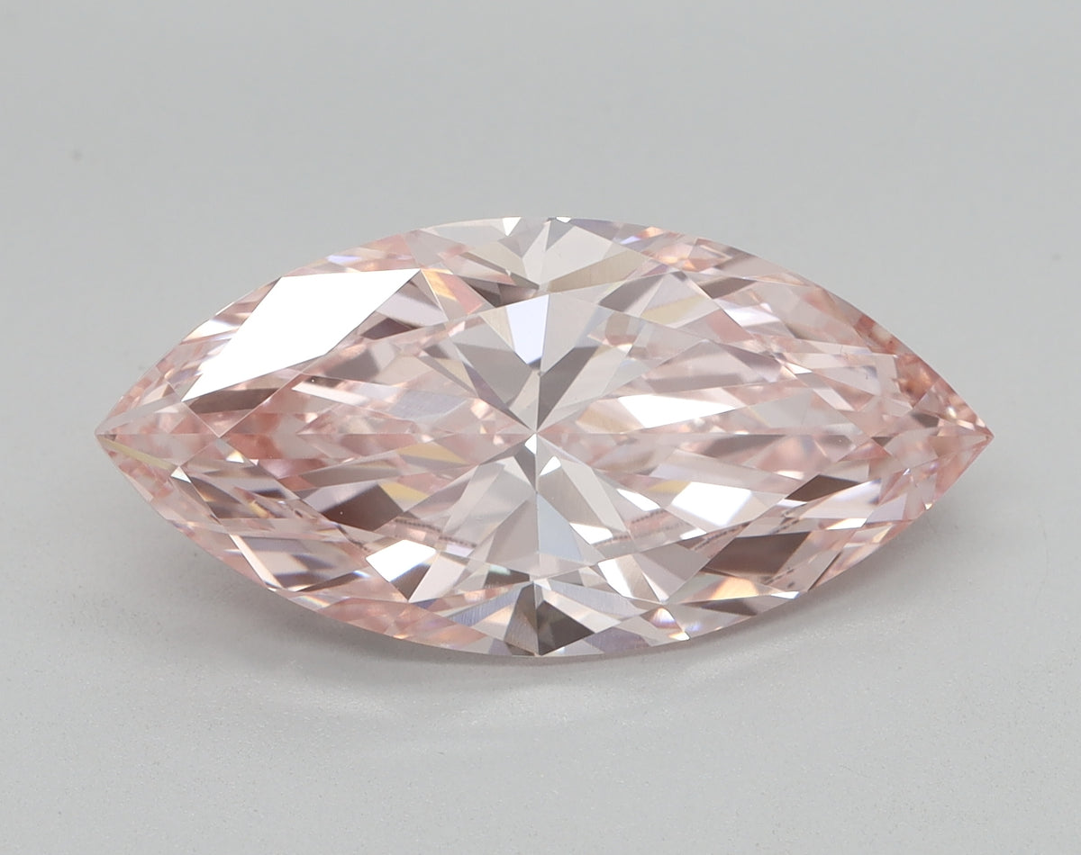 4.03ct Marquise Fancy Vivid Pink Lab-Grown Diamond — VS1 | IGI