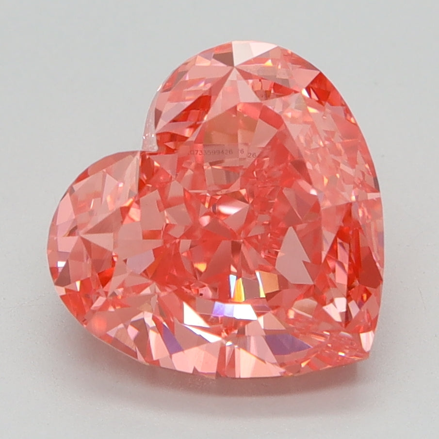 3.10ct Heart Fancy Vivid Pink Lab-Grown Diamond — VS1 | IGI