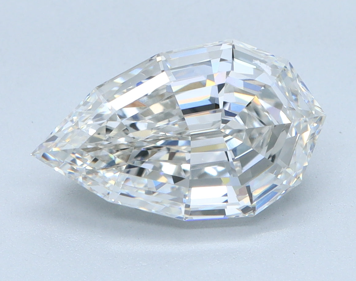 2.61ct Pear Step, F VVS2 — IGI