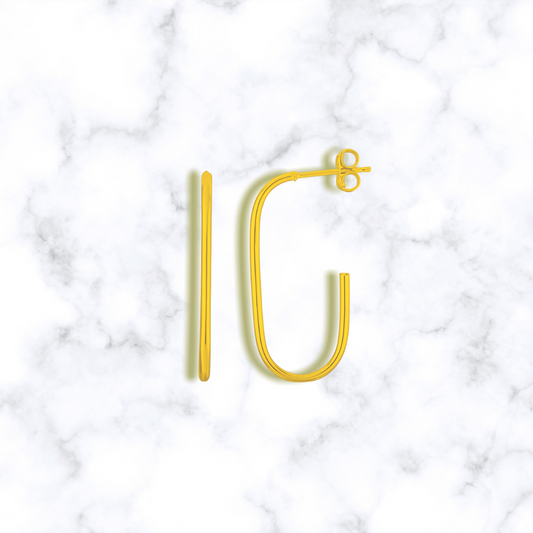 Paperclip Gold Earrings - Laura's Gems
