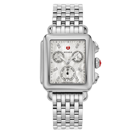 MICHELE SIGNATURE DECO NON-DIAMOND, DIAMOND DIAL WATCH (Online Only) - Laura's Gems