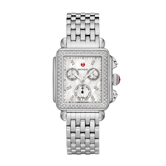 MICHELE SIGNATURE DECO DIAMOND, DIAMOND DIAL WATCH (Online Only) - Laura's Gems