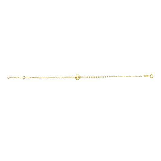 Children's Clover Bracelet in 14k Yellow Gold - Laura's Gems