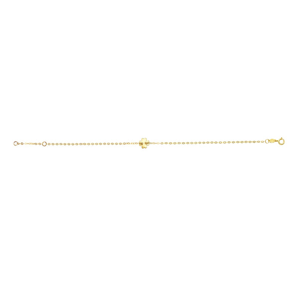 Children's Clover Bracelet in 14k Yellow Gold - Laura's Gems