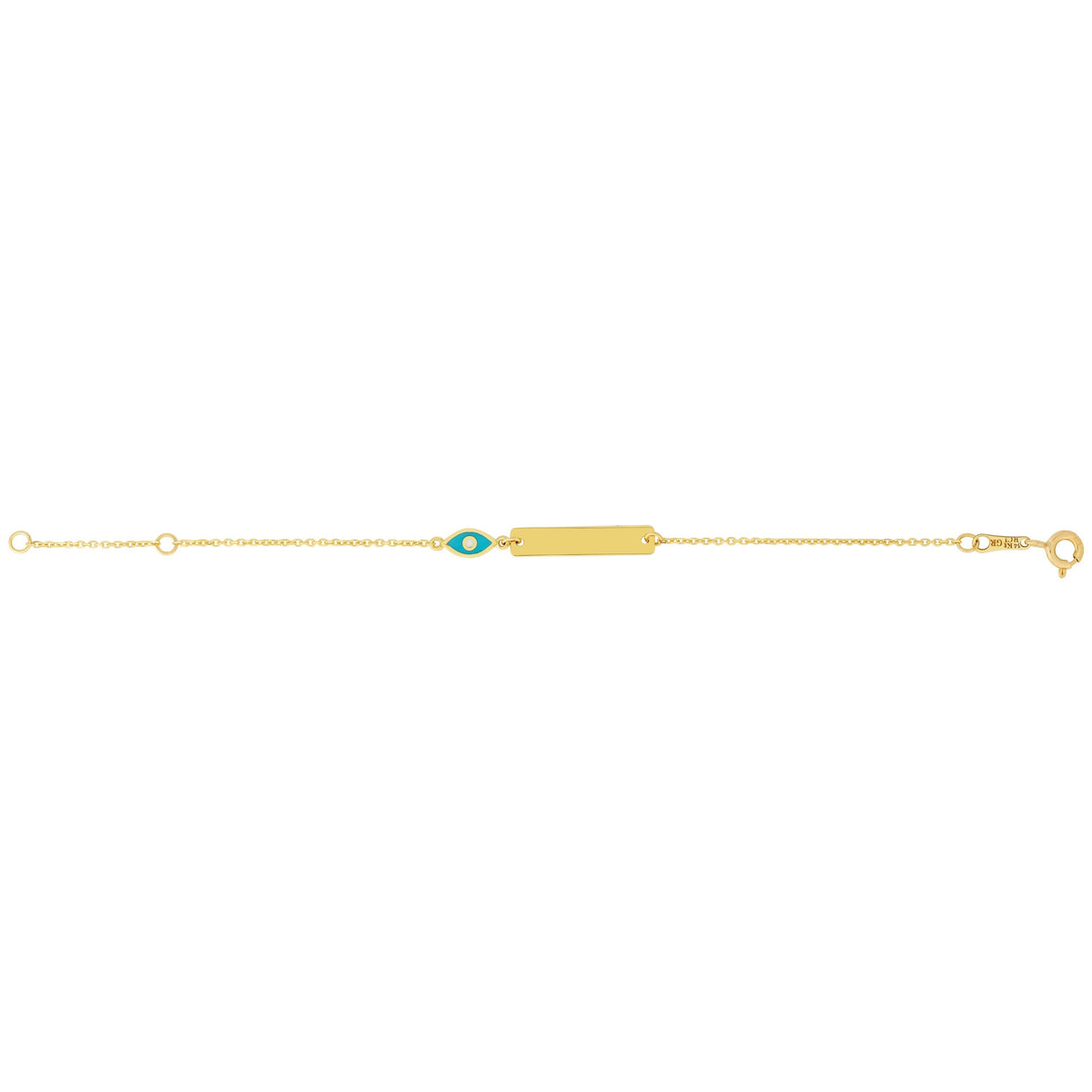 Children's Eye ID Bracelet in 14k Yellow Gold - Laura's Gems — Laura Milman New York