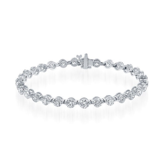 Diamond Bracelet In 14k White Gold - Laura's Gems