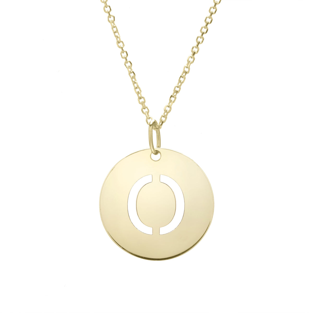 Initial "O" Circle Pendant & Necklace - Laura's Gems — Laura Milman New York
