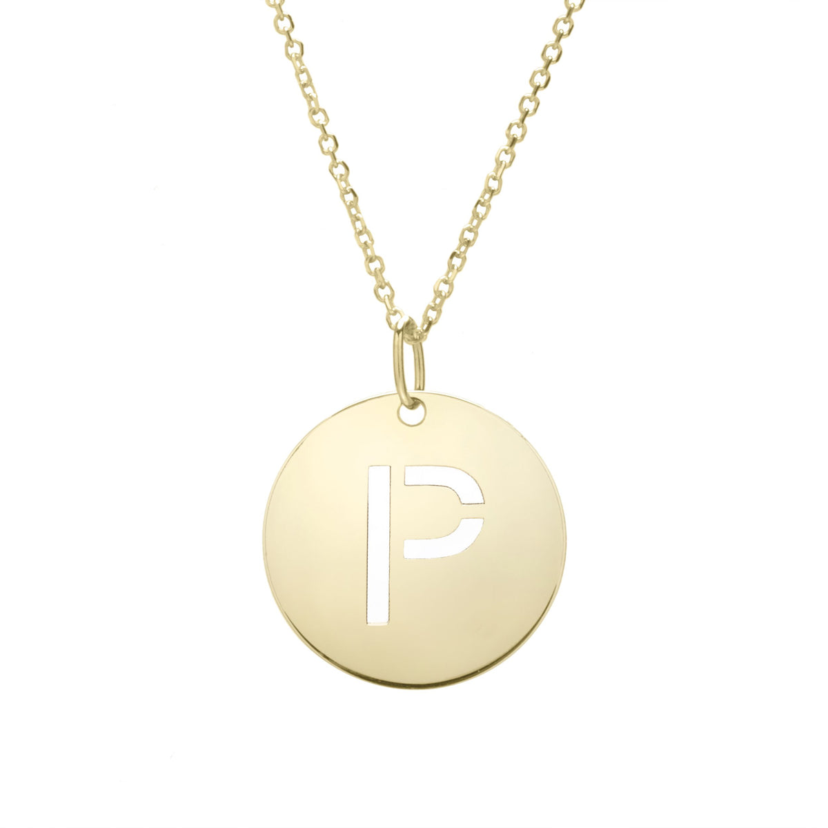 Initial "P" Circle Pendant & Necklace - Laura's Gems — Laura Milman New York