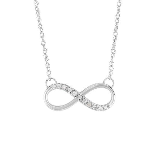 Infinity White Gold Necklace - Laura's Gems