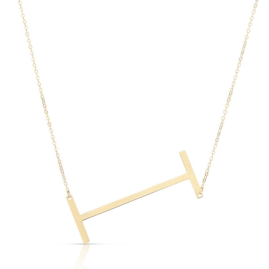 Initial "I" Large Pendant & Necklace - Laura's Gems