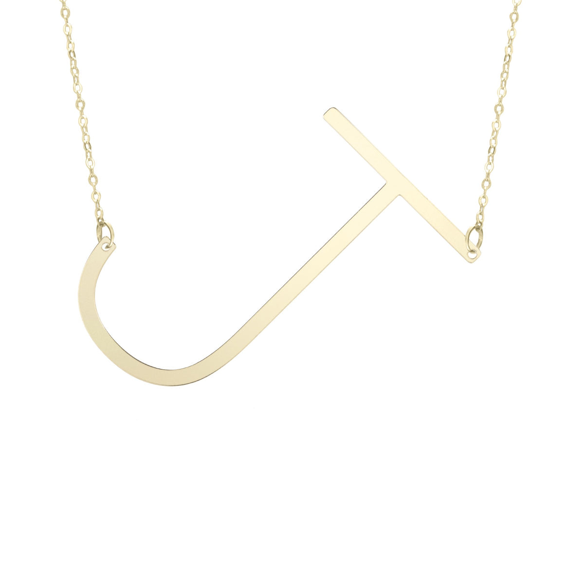 Initial "J" Large Pendant & Necklace - Laura's Gems