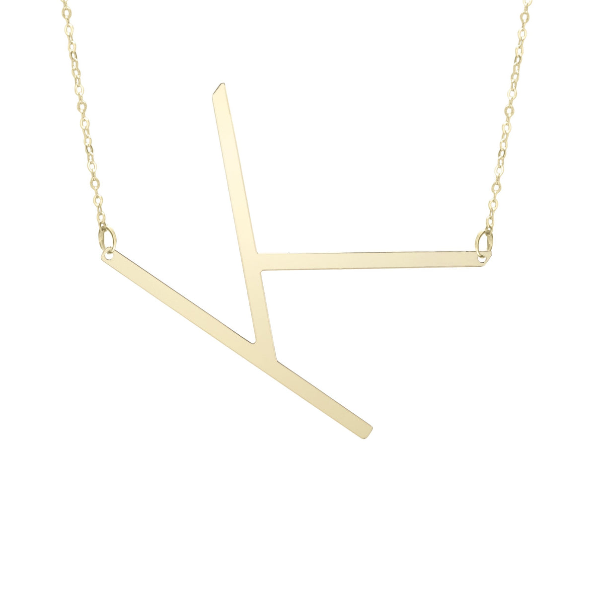 Initial "K" Large Pendant & Necklace - Laura's Gems