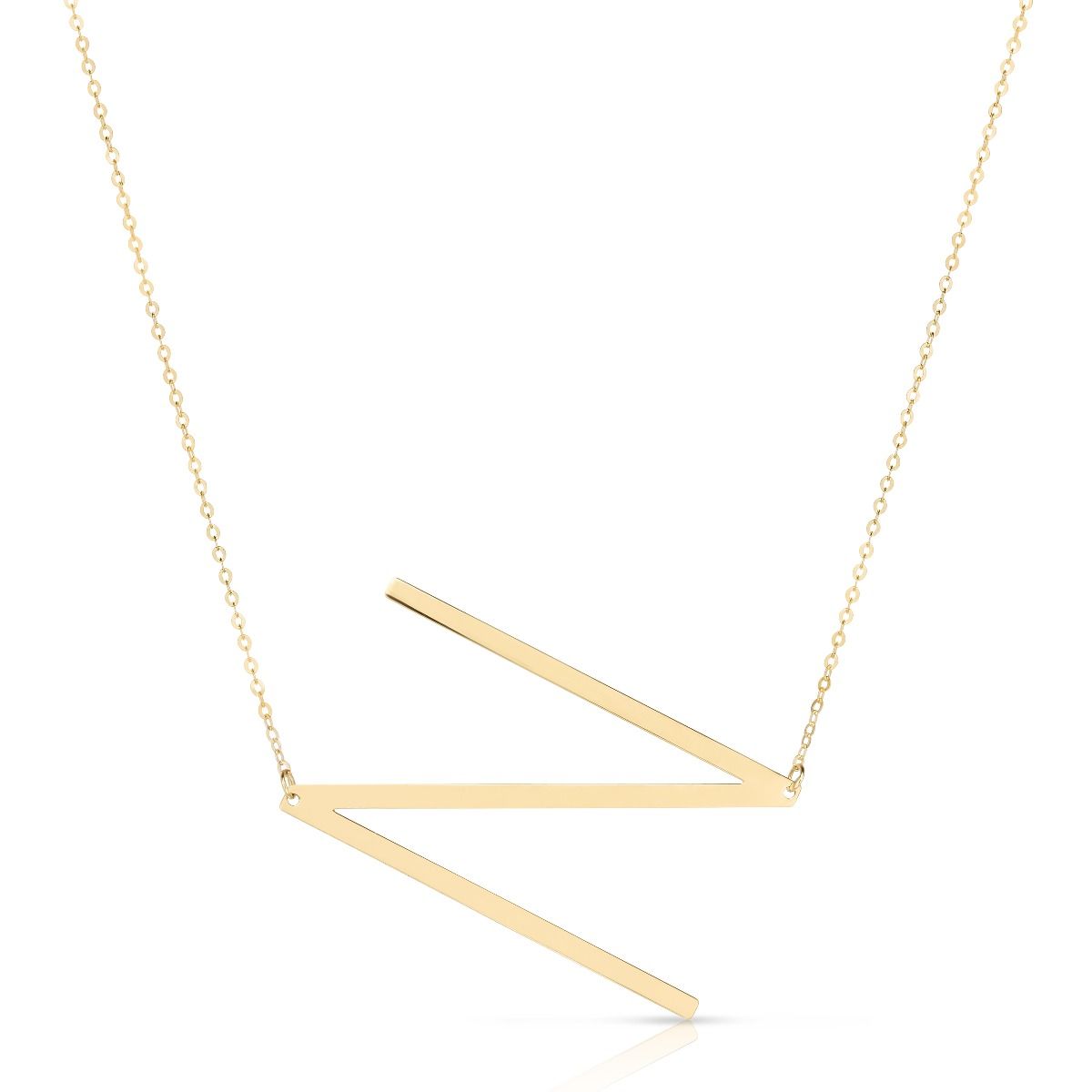 Initial "N" Large Pendant & Necklace - Laura's Gems