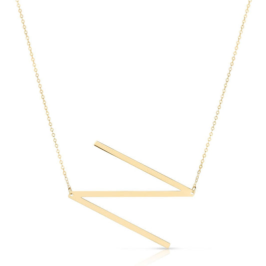 Initial "N" Large Pendant & Necklace - Laura's Gems