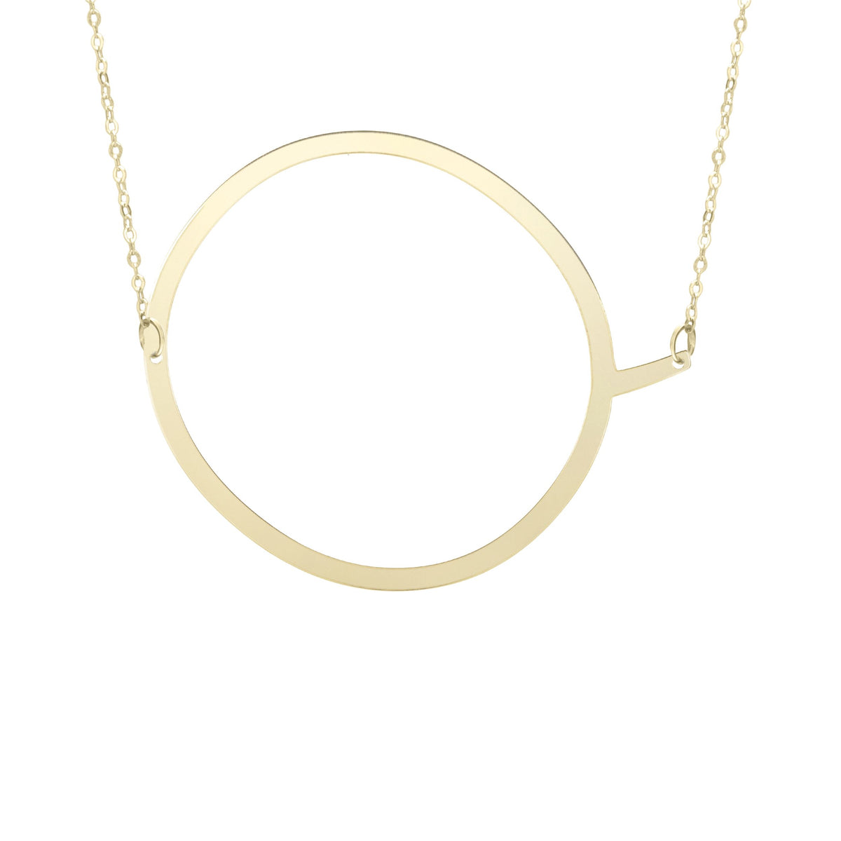 Initial "Q" Large Pendant & Necklace - Laura's Gems — Laura Milman New York