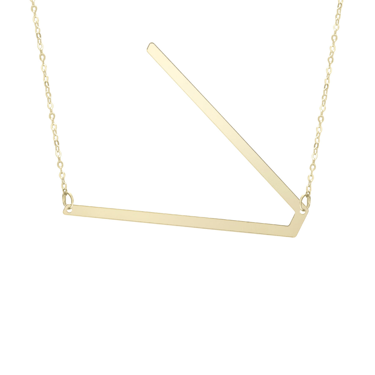 Initial "V" Large Pendant & Necklace - Laura's Gems