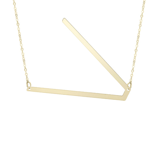 Initial "V" Large Pendant & Necklace - Laura's Gems