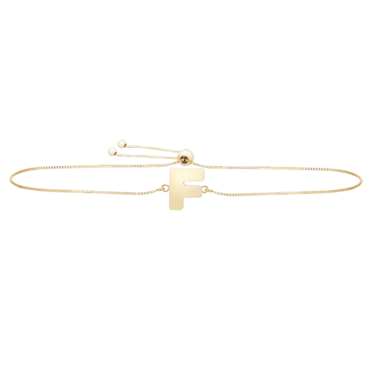 Initial "F" Drawstring Bracelet - Laura's Gems