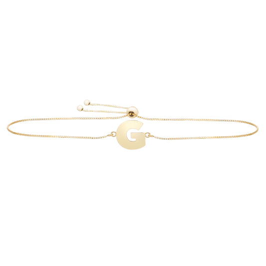 Initial "G" Drawstring Bracelet - Laura's Gems