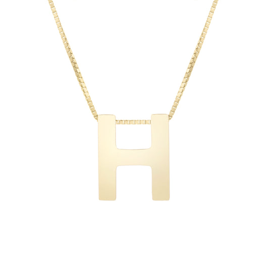 Initial "H" Pendant & Necklace - Laura's Gems
