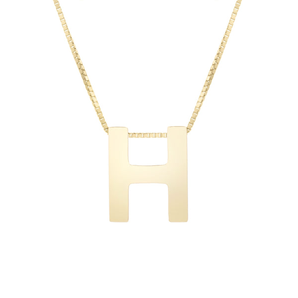 Initial "H" Pendant & Necklace - Laura's Gems